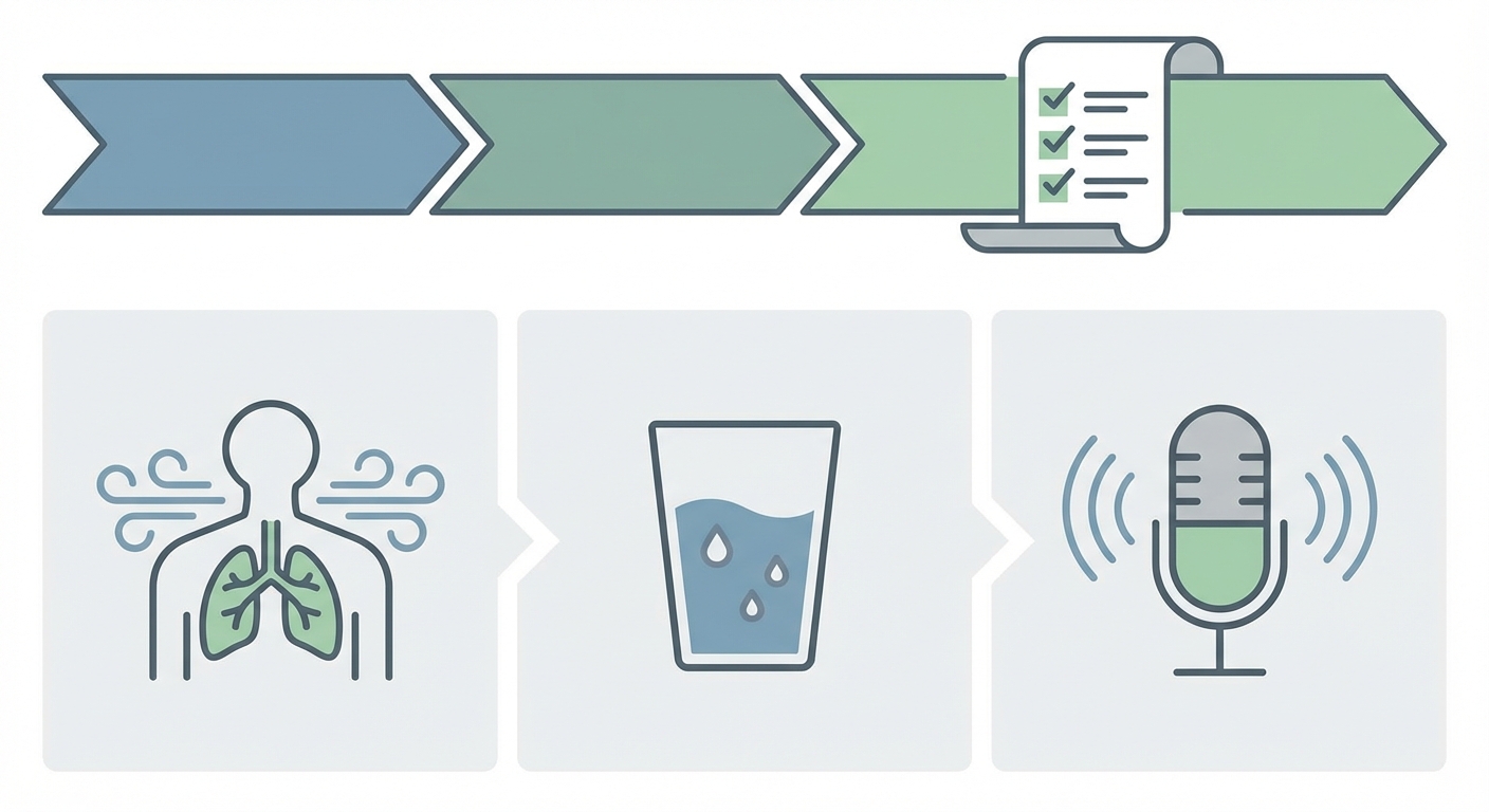 The 5-Minute Pre-Speech Checklist infographic.