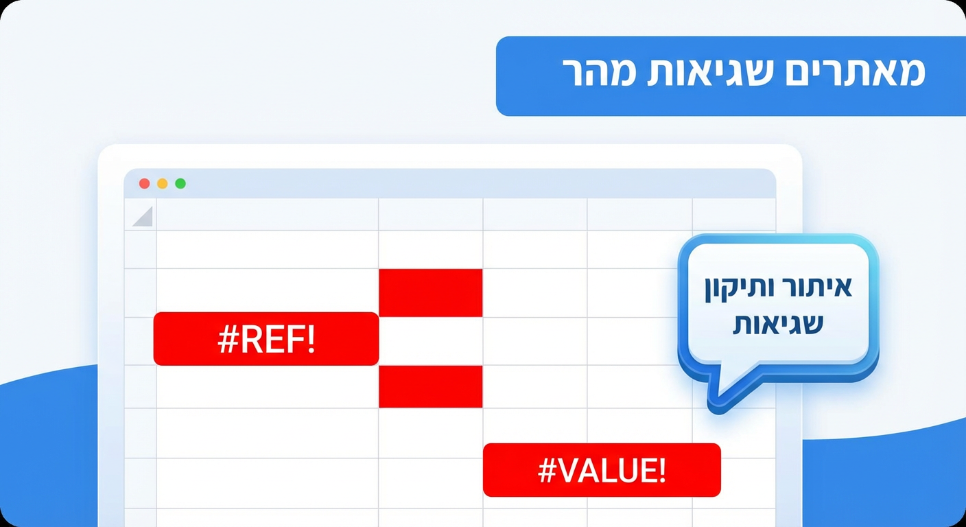מאתרים שגיאות מהר באקסל: #REF! ו-#VALUE! עם Claude in Excel
