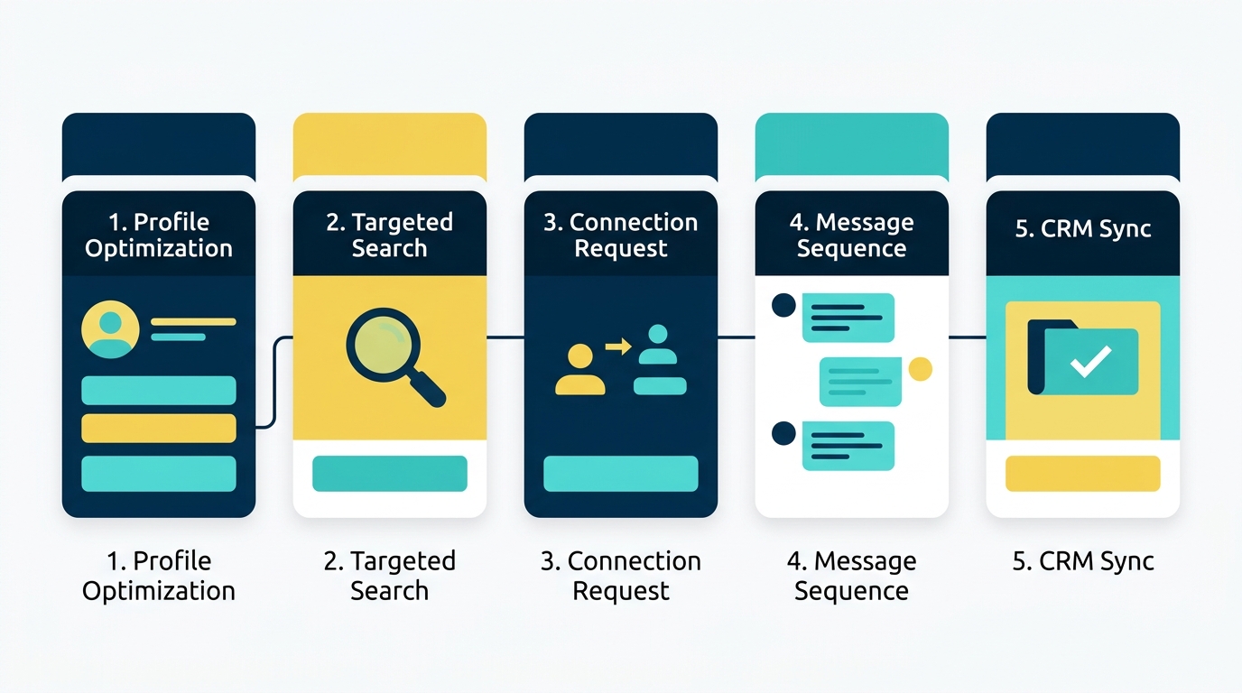 LinkedIn Outreach Funnel Infographic