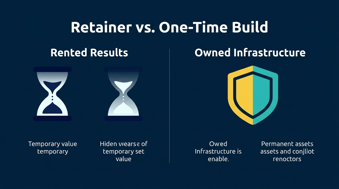 Retainer vs. One-Time Build Comparison