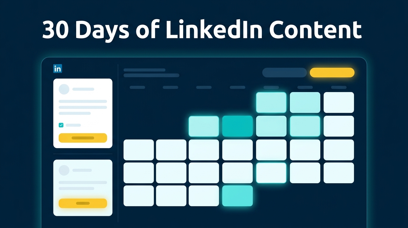 The Ultimate Guide to LinkedIn Content Automation: 30 Days of Posts in 15 Minutes