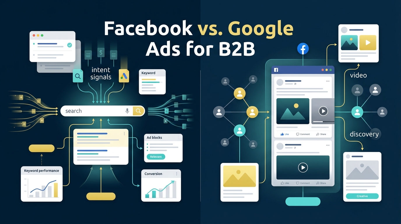 Facebook Ads vs Google Ads B2B: Where to Spend Your Budget and How AI Drives Synergy